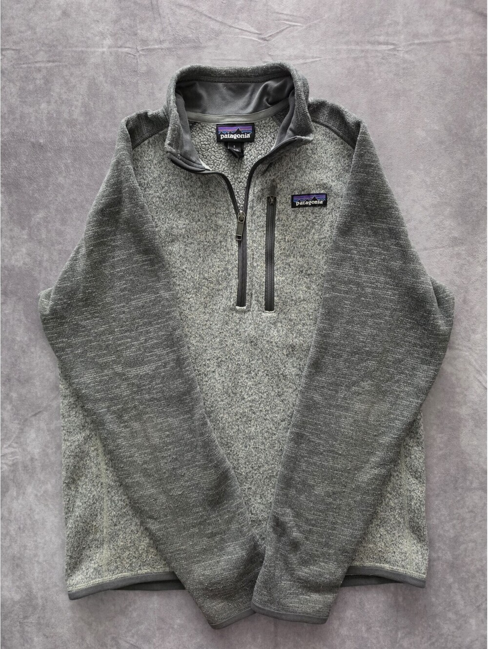 Patagonia Better Sweater 1/4 Zip Fleece Pullover Men's Medium Gray Hiking